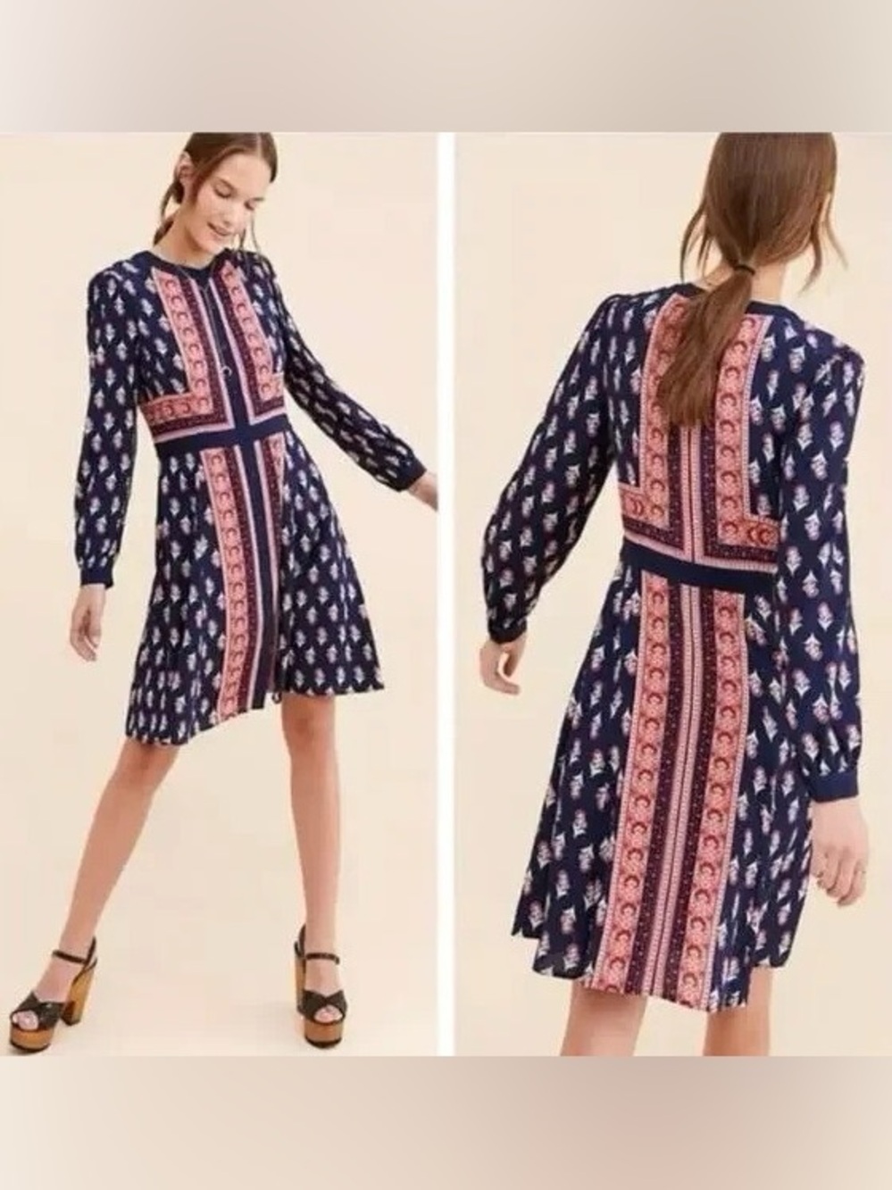 Gal Meets Glam "Carlene" Navy dress sz 4 - Picture 1 of 8